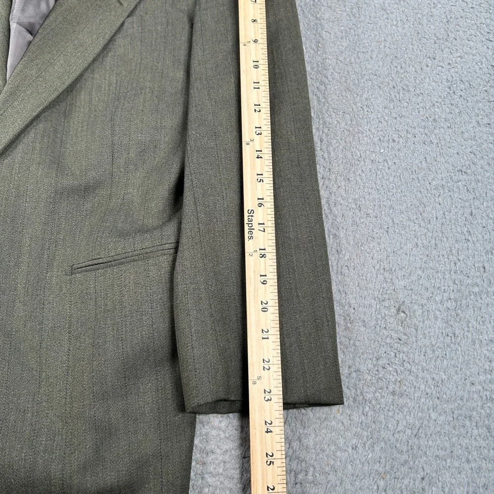 Alfani Sport Coat Men 42 Green Wool Super 120 Blazer 2-Button Suit Jacket Preppy